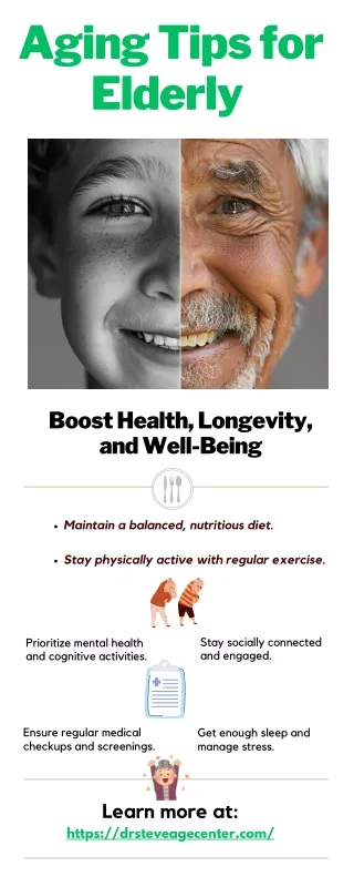 Aging Tips for Elderly Infographic