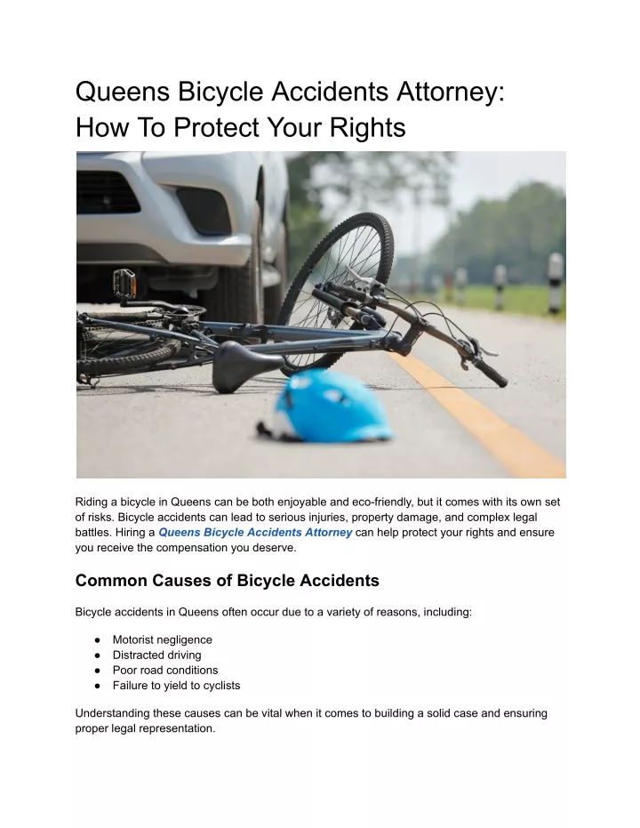 queens bicycle accidents attorney how to protect