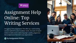Assignment Help Online | Top Assignment Writing Services