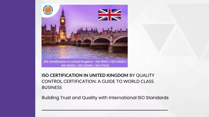 iso certification in united kingdom by quality