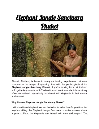 Elephant Jungle Sanctuary Phuket