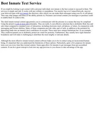 best inmate text service