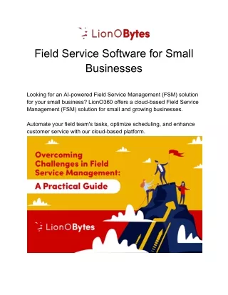 Field Service Software for Small Business