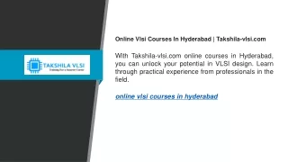 online vlsi courses in hyderabad takshila vlsi