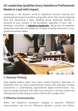 10 Leadership Qualities Every Salesforce Professional Needs to Lead with Impact