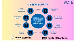Good reasons to consider a career in cybersecurity