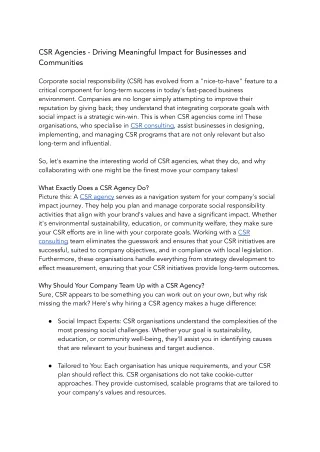CSR Agencies - Driving Meaningful Impact for Businesses and Communities.docx