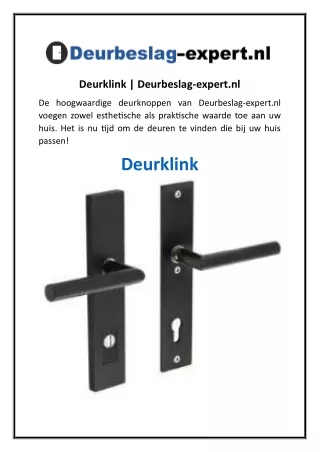 deurklink deurbeslag expert nl