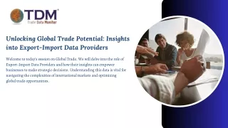 Unlocking Global Trade Potential Insights into Export-Import Data Providers