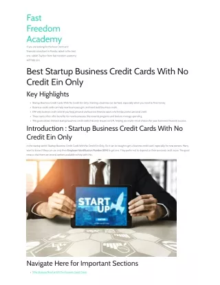 www-fastfreedomacademy-com-best-startup-business-credit-cards-with-no-credit-ein-only-