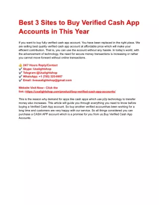 Buy Verified Cash App Accounts