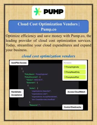 Cloud Cost Optimization Vendors   Pump.co