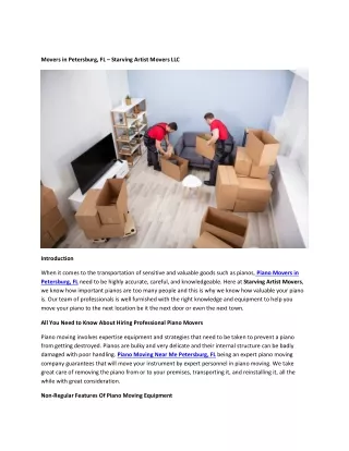 Movers in Petersburg