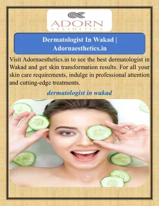 Dermatologist In Wakad   Adornaesthetics.in