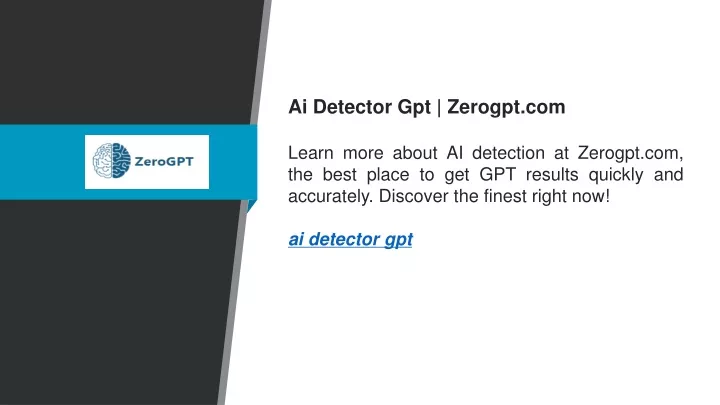 ai detector gpt zerogpt com learn more about