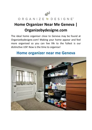 Home Organizer Near Me Geneva  Organizebydesigne.com