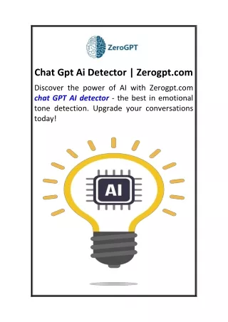 Chat Gpt Ai Detector  Zerogpt.com