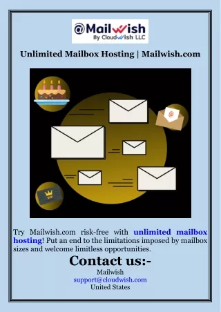 Unlimited Mailbox Hosting  Mailwish.com