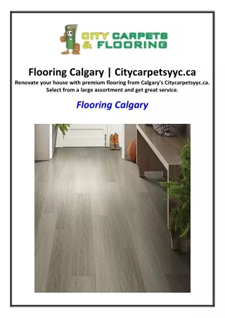 Flooring Calgary | Citycarpetsyyc.ca