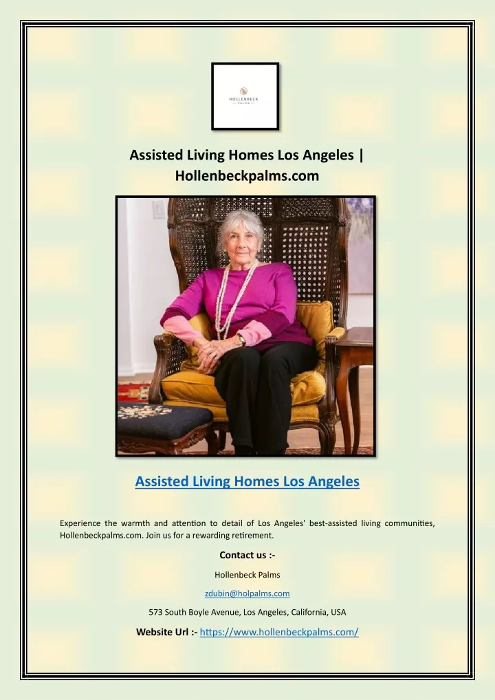 assisted living homes los angeles hollenbeckpalms