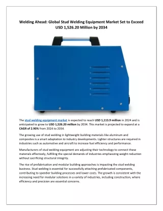 Stud Welding Equipment Market
