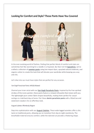 Looking for Comfort and Style? These Pants Have You Covered
