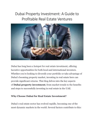 dubai property investment a guide to profitable