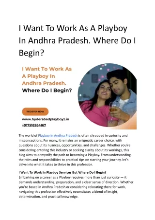 i want to work as a playboy in andhra pradesh