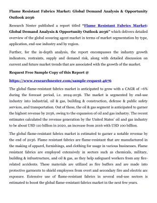 flame resistant fabrics market global demand
