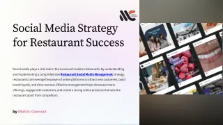 Social Media Strategy for Restaurant Success