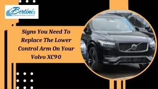 Signs You Need To Replace The Lower Control Arm On Your Volvo XC90