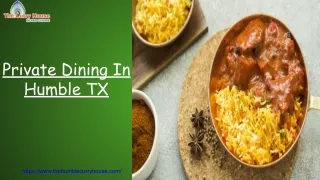Private Dining In Humble TX