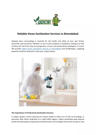 reliable home sanitization services in ahmedabad