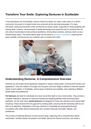transform your smile exploring dentures