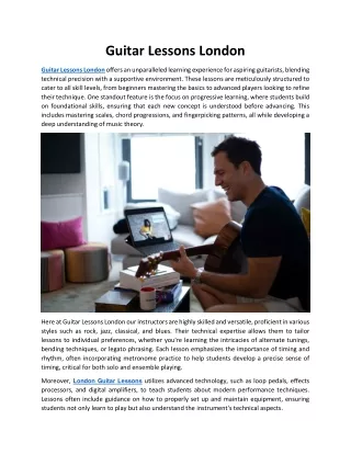 guitar lessons london