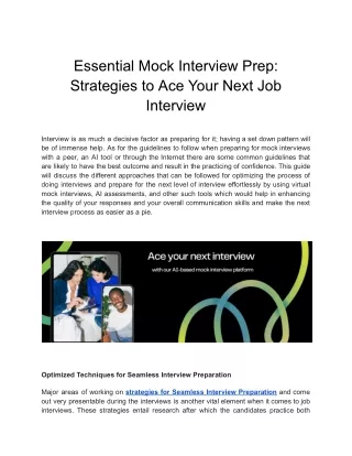 Essential Mock Interview Prep_ Strategies to Ace Your Next Job Interview