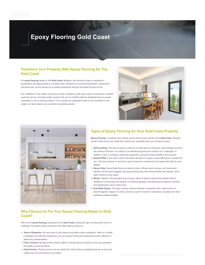 epoxy flooring gold coast