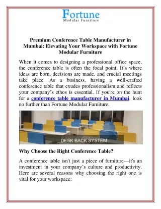 premium conference table manufacturer in mumbai