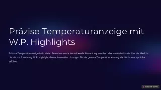 Präzise Temperaturanzeige mit W.P. Highlights