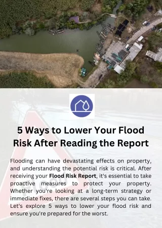 5 Ways to Lower Your Flood Risk After Reading the Report