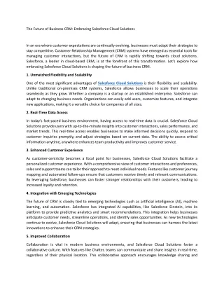 the future of business crm embracing salesforce
