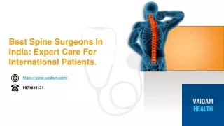 Best Spine Surgeons in India