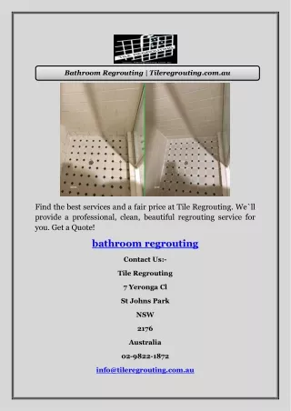 Bathroom Regrouting | Tileregrouting.com.au