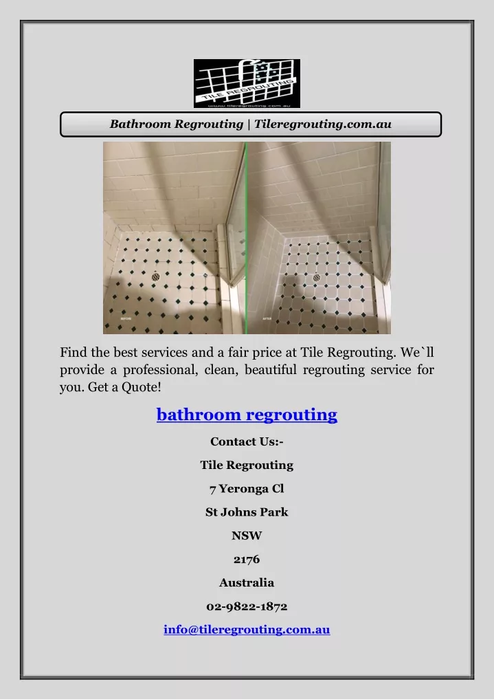 bathroom regrouting tileregrouting com au