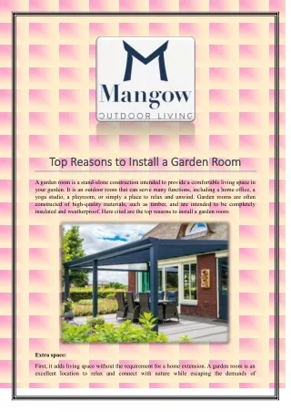 top top reasons to install a garden room reasons