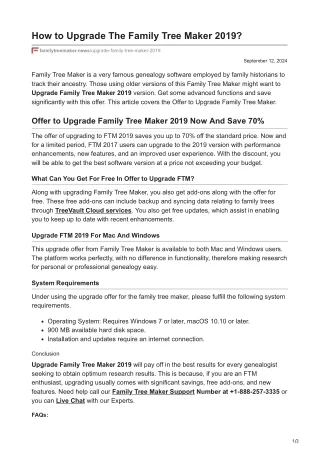 familytreemaker.news-How to Upgrade The Family Tree Maker 2019