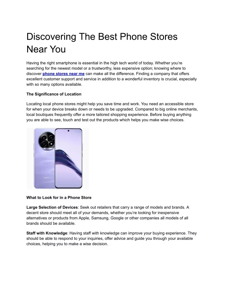 discovering the best phone stores near you