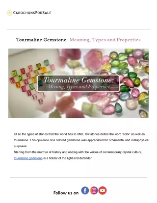tourmaline gemstone meaning types and properties