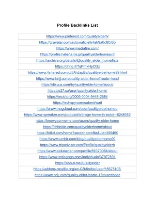 profile backlinks list