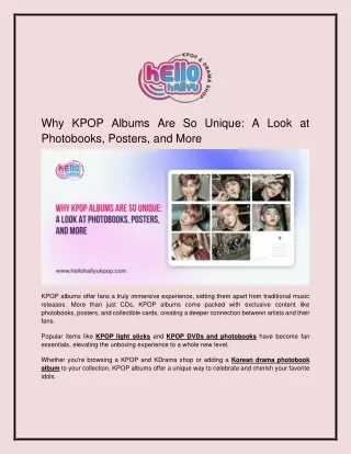 Why KPOP Albums Are So Unique_ A Look at Photobooks, Posters, and More